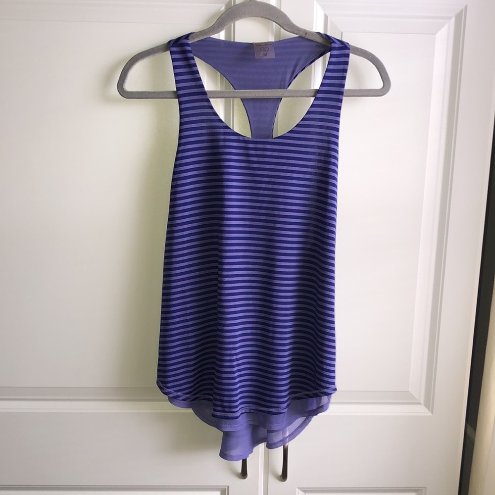 CALIA by Carrie Underwood Purple Striped Racerback Tank